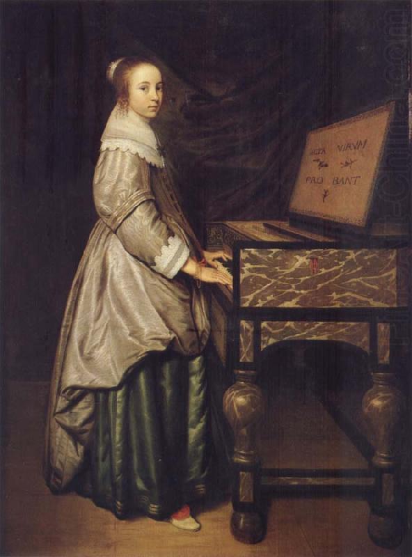 Girl at a virginal, Hendrick Martensz Sorgh